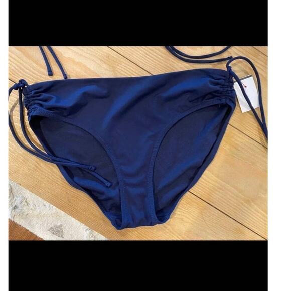 NWT Athleta Scrunch Ruched Tankini & bottoms in navy swim 2 piece size medium - Picture 6 of 11